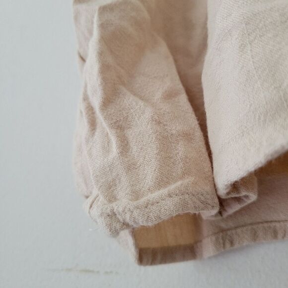 Anrabess Linen Blend Crop Top Beige Small Sleeveless - Picture 5 of 6